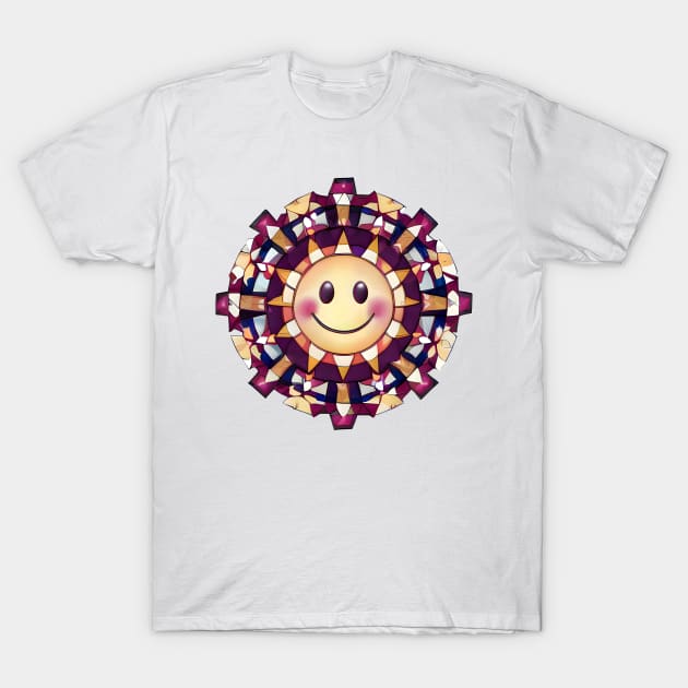 Meditation Smiley Face T-Shirt by CGI Studios